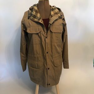 Retro tan trench coat